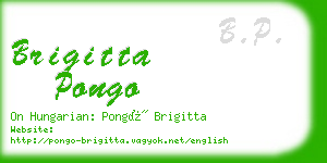 brigitta pongo business card